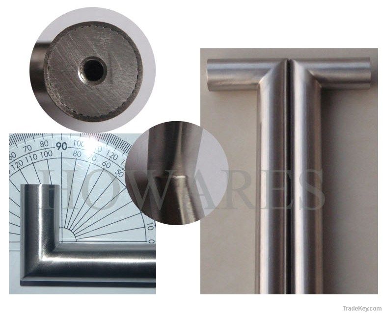 Hollow welded stainless steel cabinet handle