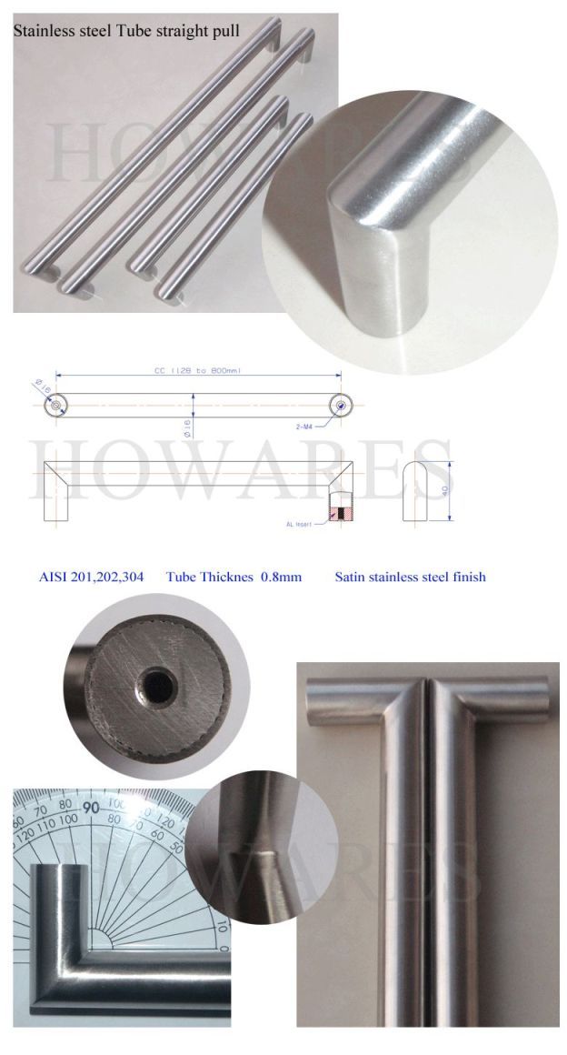 Hollow Welded Stainless Steel Cabinet Handles