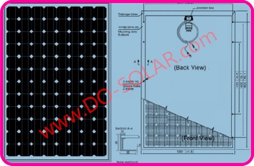 250W Monocrystalline Solar Module, Solar Panel, PV Module, PV Panel