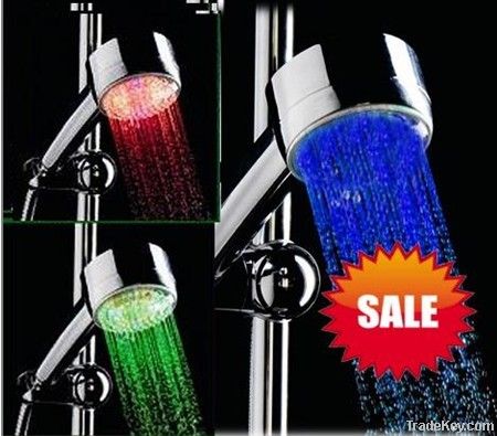 LED water saving shower head