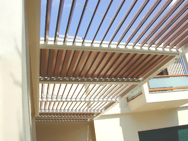 Sliding waterproof aluminium shading system (patend)