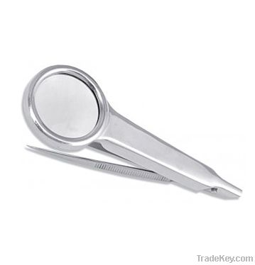 TWEEZER WITH MAGNIFYING GLASS