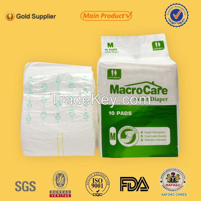 Wholesale High Quality Low price Disposable Macro Care Adult Diaper 