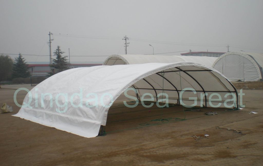 6m Wide Container Shelter, 6m wide Fabric Building, Temporary Building