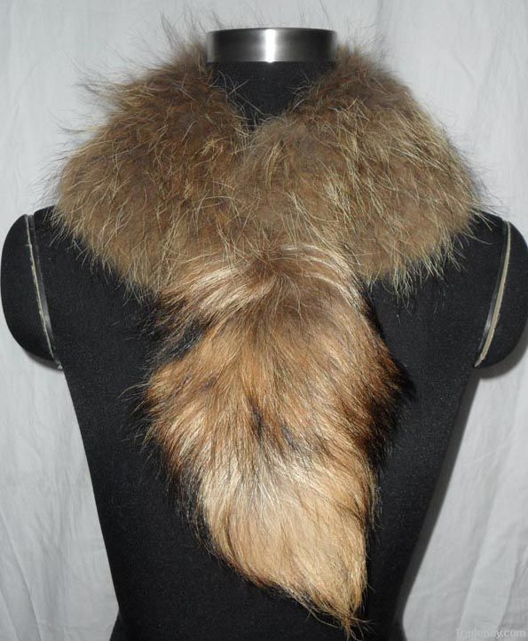 tongchem chinese raccoon fur scarf