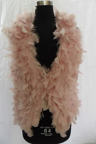 feather fur vest