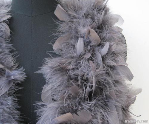 feather fur vest