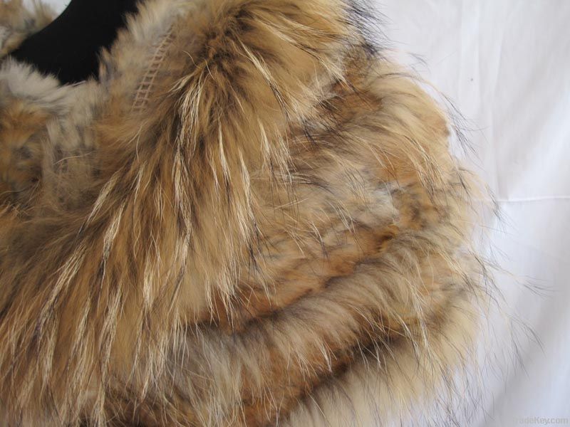 tongchem net stitch raccoon fur