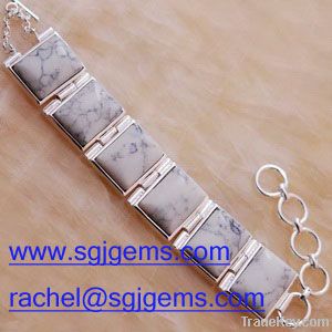 white howlite bracelet-fashion jewelry, fashion bracelet, wholesale brac