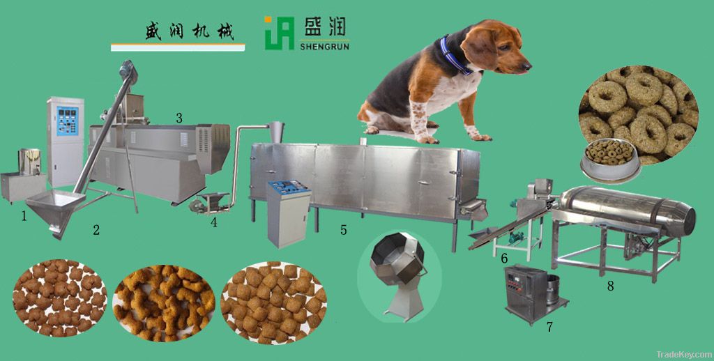Pet dog/cat/fish food extruder machinery