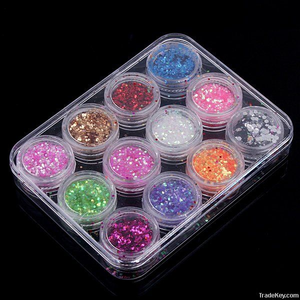 12 Colors Nail Art Decoration Sticker 2MM, Free Shipping