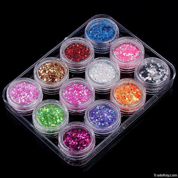 12 Colors Nail Art Decoration Sticker 2MM, Free Shipping