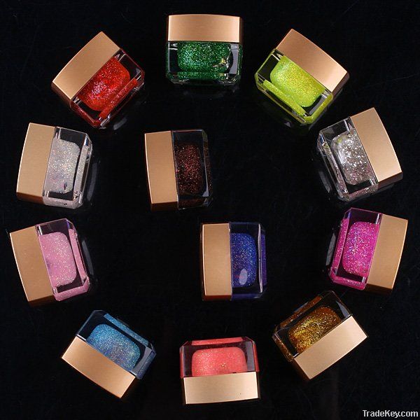 12 Color UV Gel Glitter Gel for Nail Art, Free Shipping