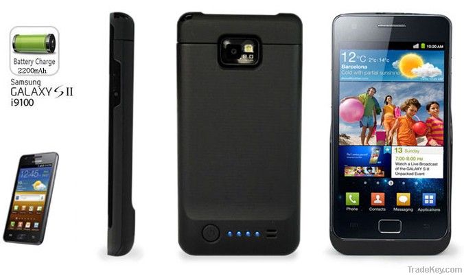 2200mAh External Backup Battery Case for Samsung Galaxy S2 i9100