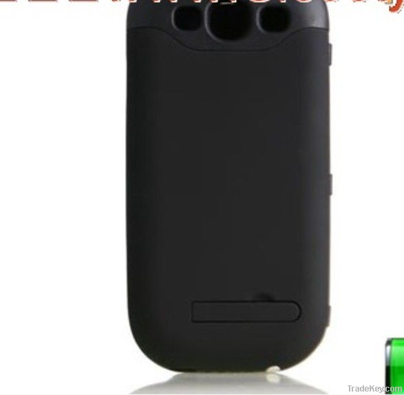 2200mAh Leather Cover Battery Case for S3