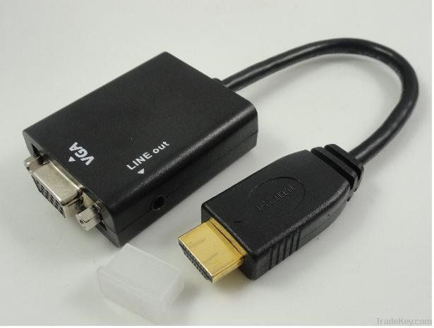 HDMI Male to VGA Female Adapter Converter Cable HD Conversion Cable