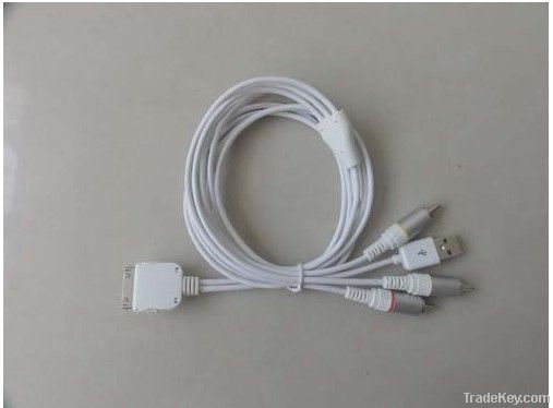 Composite AV Cable for iPad/ipod/iphone