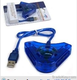 Blue USB PS/2 Player Adapter USB to PS2/PS Player Convertor