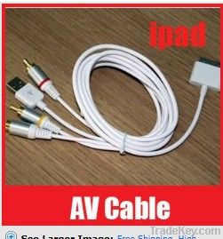 Composite AV Cable For ipad ip4 3GS/4GS