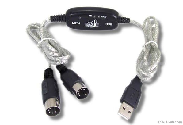 USB to MIDI Keyboard Interface Converter Cable Adapter