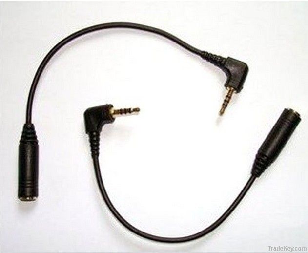 2.5mm to 3.5mm headphone adapter 3.5 mm jack , 2.5 to 3.5