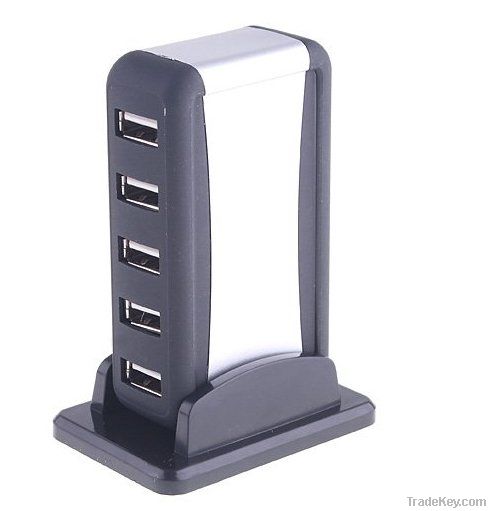 7-Port High-Speed USB 2.0 HUB Powered + AC Adapter