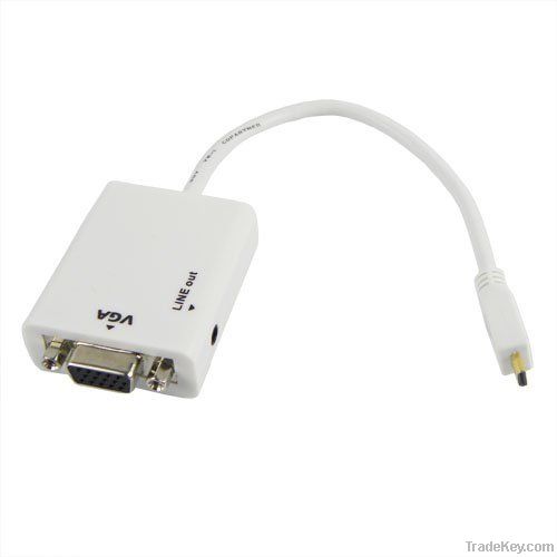 Micro HDMI to VGA Cable Adapter Converter HD Conversion Cable