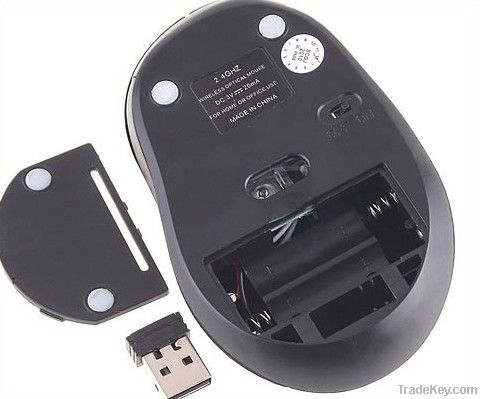 RF 2.4GHz Wireless Portable Optical Mouse USB Receiver