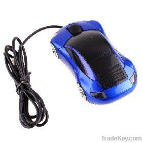 Blue Car Shape USB 3D Optical Mouse for PC / Laptop