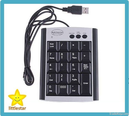 22 Keys Multifunction USB Numeric Keypad Keyboard Calculator
