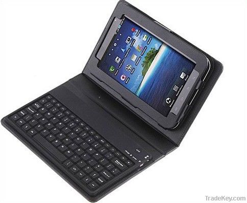 Wireless Bluetooth Keyboard Leather Case for Samsung Galaxy Tab P1000