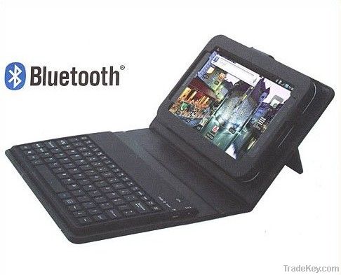 Wireless Bluetooth Keyboard Leather Case for Samsung Galaxy Tab P1000