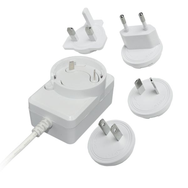 Factory 6W Internation plug AU UK US EU Power adapter 5V 1A 1.2A Interchangeable power supply