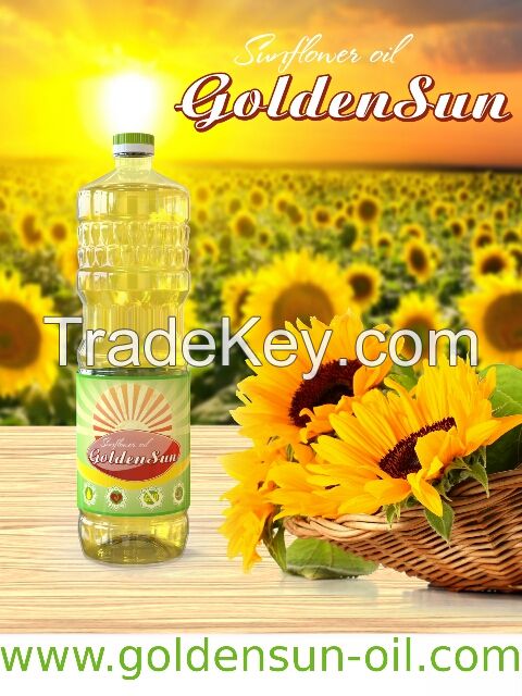 Refined sunflower oil 1 L  PET T.M.Goldensun