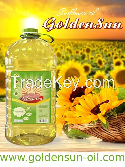 Refined Sunflower oil 10 L PET T.M.GoldenSun . Origin of Ukraine