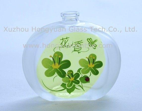 small round perfume glass bottle