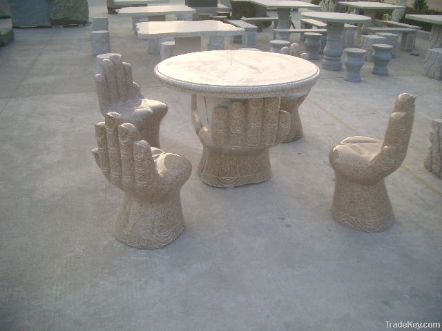 Stone Table And Bench