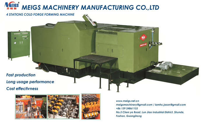 Multi-stage cold forge forming machine
