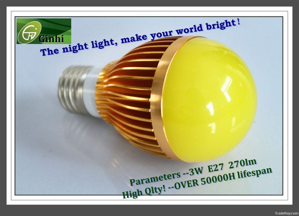 HOT! Ginhi E27 450lm led bulb lamps 3w