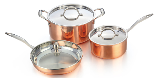 Tri-ply Stainless steel cookware set
