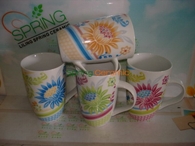 flower design coffee mug