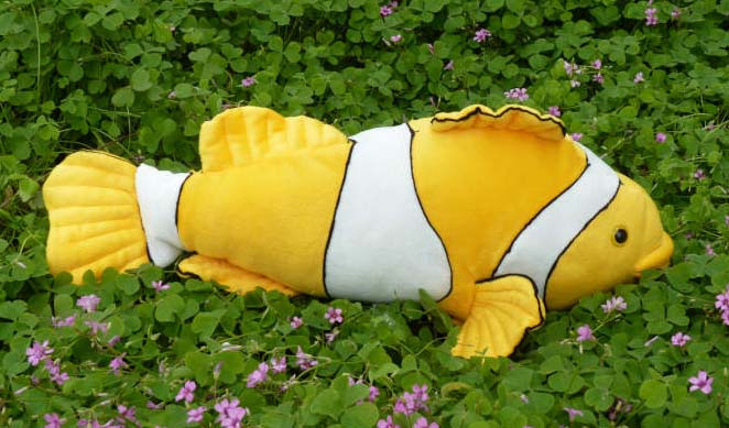 clown fish simulation animal plush toys 100% pp cotton