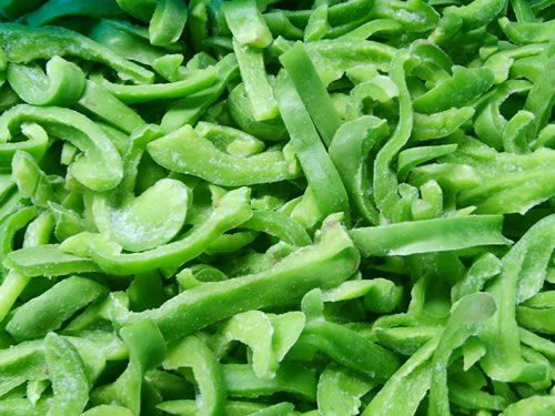 Frozen Green Pepper Slices