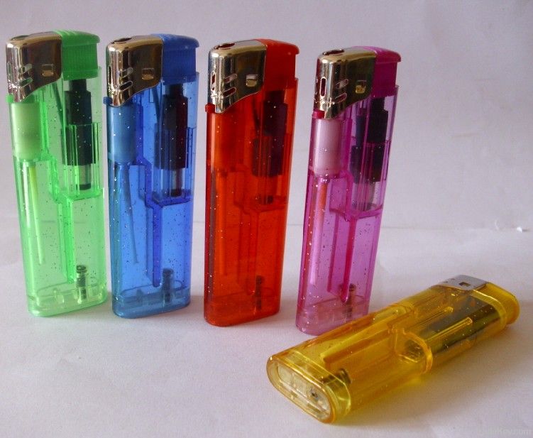 electronic gas lighter with color head
