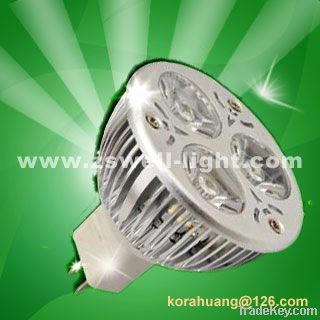 3x2W mr16 led spot light, E27/GU10