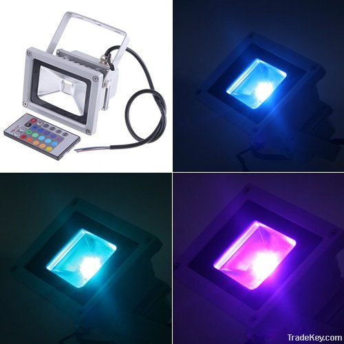 RGB LED FLOOD LIGHT10w with remote Controller
