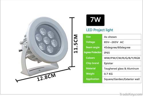 outdoor decorative 7w led project light, Grey Color