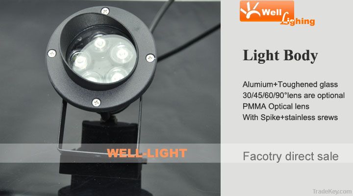 High quality led spot light outdoor 5W with visor, DC12V