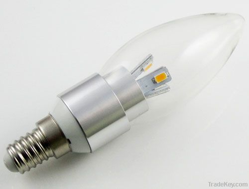 LED candle bulb light, bulb for crystal chandelier, Sliver/Golden color,