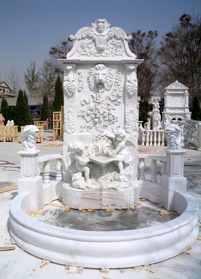marble, stone fountain